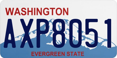 WA license plate AXP8051