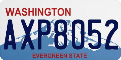 WA license plate AXP8052