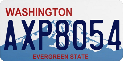 WA license plate AXP8054