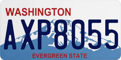 WA license plate AXP8055