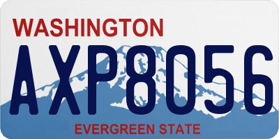 WA license plate AXP8056