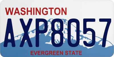 WA license plate AXP8057