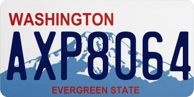 WA license plate AXP8064