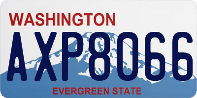 WA license plate AXP8066