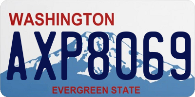 WA license plate AXP8069