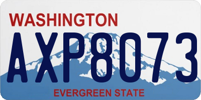 WA license plate AXP8073