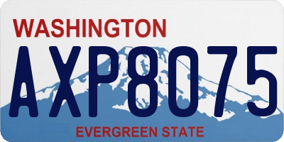 WA license plate AXP8075