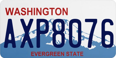 WA license plate AXP8076