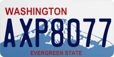 WA license plate AXP8077