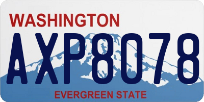 WA license plate AXP8078