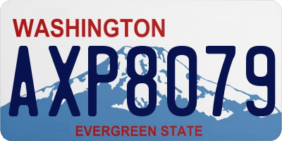 WA license plate AXP8079