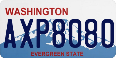 WA license plate AXP8080