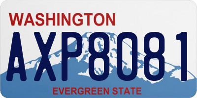WA license plate AXP8081