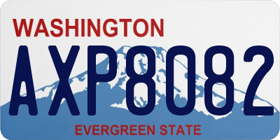 WA license plate AXP8082