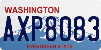 WA license plate AXP8083