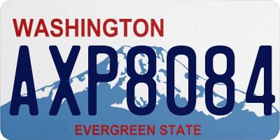 WA license plate AXP8084