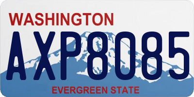 WA license plate AXP8085