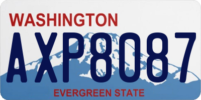 WA license plate AXP8087