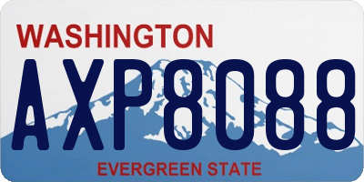 WA license plate AXP8088