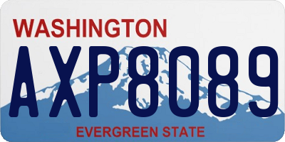 WA license plate AXP8089