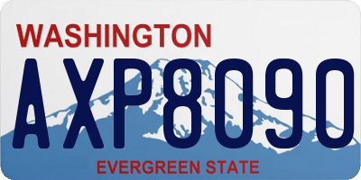 WA license plate AXP8090