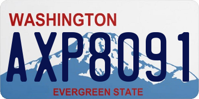 WA license plate AXP8091
