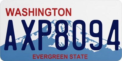 WA license plate AXP8094