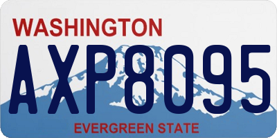 WA license plate AXP8095