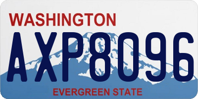 WA license plate AXP8096