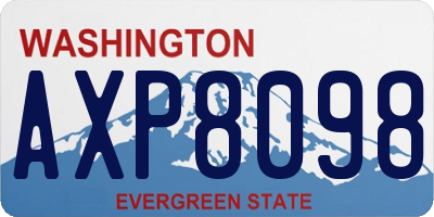 WA license plate AXP8098