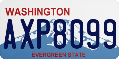 WA license plate AXP8099