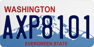 WA license plate AXP8101