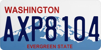 WA license plate AXP8104