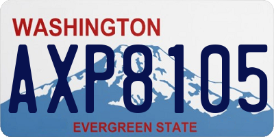 WA license plate AXP8105