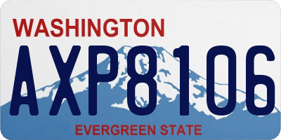 WA license plate AXP8106