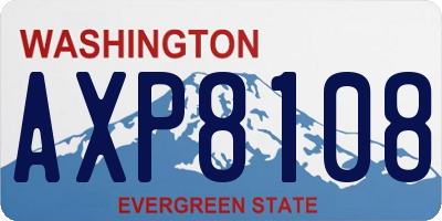 WA license plate AXP8108
