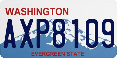 WA license plate AXP8109
