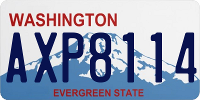 WA license plate AXP8114
