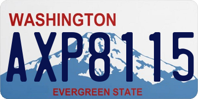 WA license plate AXP8115
