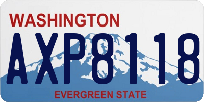 WA license plate AXP8118