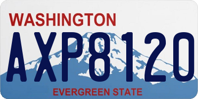 WA license plate AXP8120