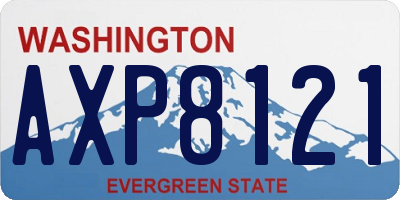 WA license plate AXP8121