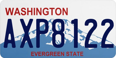 WA license plate AXP8122