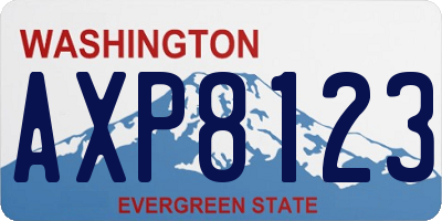 WA license plate AXP8123