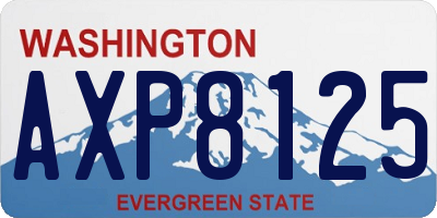 WA license plate AXP8125
