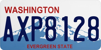 WA license plate AXP8128