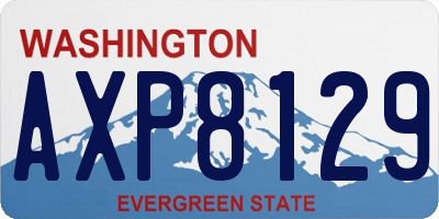 WA license plate AXP8129