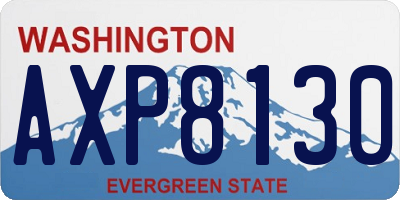 WA license plate AXP8130