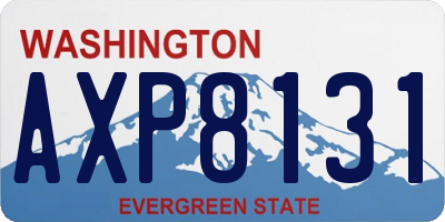 WA license plate AXP8131