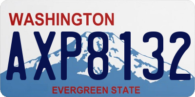 WA license plate AXP8132